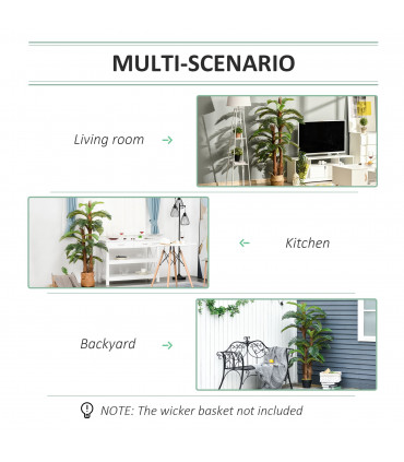 Artificial Fern Tree 36 Leaves with Nursery Pot, Fake Plant 150cm