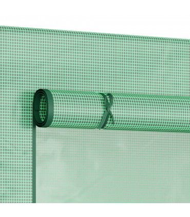 Garden Greenhouse Plant Cover, Windows & Zipper 198Lx77Wx149-168Hcm