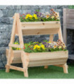 Wood Raised Garden Bed Planter Box with Stand