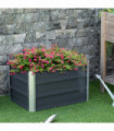 Raised Garden Bed, Elevated Planter Box & Gloves, Grey