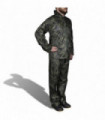 Men's Camo Print 2-Piece Rain Suit with Hood M