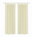 Cream Sheer Curtain 140 x 225 cm 2 pcs