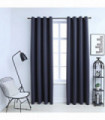 Blackout Curtains with Metal Rings 2 pcs Anthracite 140x245 cm