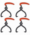 4 pcs Log Tongs with PVC Handle