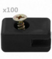 Garden Fence Wire Holder with Screw 100 Sets Anthracite