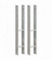 Fence Anchors 2 pcs Silver 8x6x60 cm Galvanised Steel
