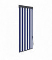 Outdoor Roller Blind 60x250 cm Blue and White