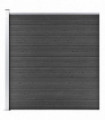 Fence Panel WPC 175x186 cm Black
