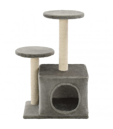Cat Tree with Sisal Scratching Posts 60 cm Grey