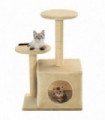 vidaXL Cat Tree with Sisal Scratching Posts 60 cm Beige