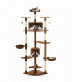 Cat Tree with Sisal Scratching Posts 203 cm Brown and White