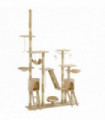 Cat Tree with Sisal Scratching Posts 230-250 cm Beige