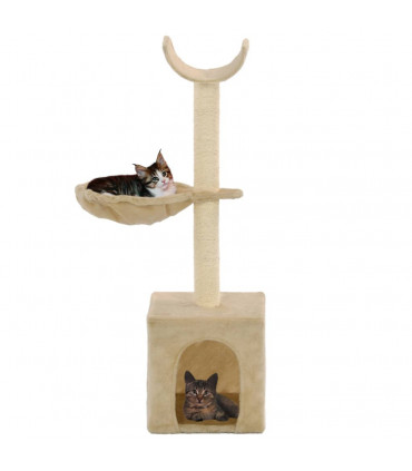 Cat Tree with Sisal Scratching Posts 105 cm Beige