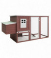 Outdoor Chicken Cage Hen House with 1 Egg Cage Brown Wood