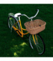 Bike Front Basket with Cover 50x45x35 cm Natural Willow