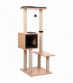 Cat Tree with Sisal Scratching Mat 129 cm - Black