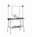 Adjustable Dog Grooming Table with 2 Loops and Basket