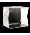 vidaXL Folding LED Photo Studio Light Box 40x34x37 cm Plastic White