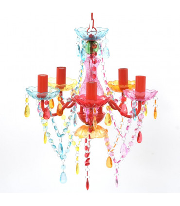 Chandelier Crystal Light 5 Bulbs Multicolour