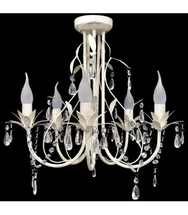 Crystal Pendant Ceiling Lamp Chandelier Elegant 5 Bulb Sockets