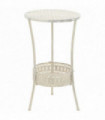 vidaXL Bistro Table Vintage Style Round Metal 40x70 cm White