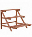 3-Tier Plant Stand Cedar Wood 48x45x40 cm