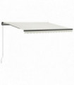 vidaXL Manual Retractable Awning 400x300 cm Cream