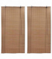 Bamboo Roller Blinds 2 pcs Brown 120x220 cm