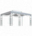 Gazebo with LED String Lights 4x3x2.7 m White