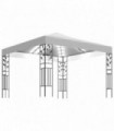 Gazebo with LED String Lights 3x3 m White