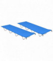 vidaXL Camping Beds 2 pcs 180x60x19 cm Oxford Fabric and Steel Blue