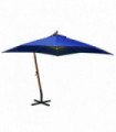 Hanging Parasol with Pole Azure Blue 3x3 m Solid Fir Wood