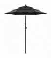 3-Tier Parasol with Aluminium Pole Black 2 m