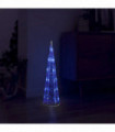 Acrylic Decorative Pyramid LED Light Cone Blue 60 cm