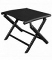 Folding Footstool Black Aluminium and Textilene