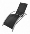 Sun Lounger Aluminium Black