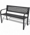 Garden Bench 118 cm Steel Black