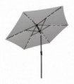 LED Cantilever Umbrella 3 m Sand White