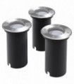 Outdoor LED Ground Lights 3 pcs Round