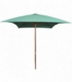 Parasol 200x300 cm Wooden Pole Green