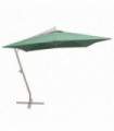 Hanging Parasol 300x300 cm Green Aluminium Pole