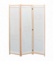 3-Panel Room Divider Cream 120x170x4 cm Fabric