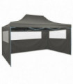 Foldable Tent with 3 Walls 3x4.5 m Anthracite