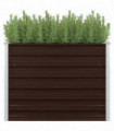Garden Raised Bed Brown 100x40x77 cm Galvanised Steel