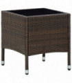 Garden Table Brown 40x40x45 cm Poly Rattan