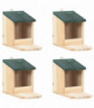 Squirrel Houses 4 pcs Firwood