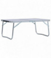 Folding Camping Table White Aluminium 60x40 cm