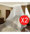 Mosquito Net 2 pcs Round 56x325x230 cm