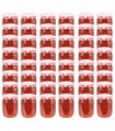 Glass Jam Jars with White and Red Lid 48 pcs 230 ml