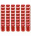 Glass Jam Jars with Red Lid 48 pcs 230 ml